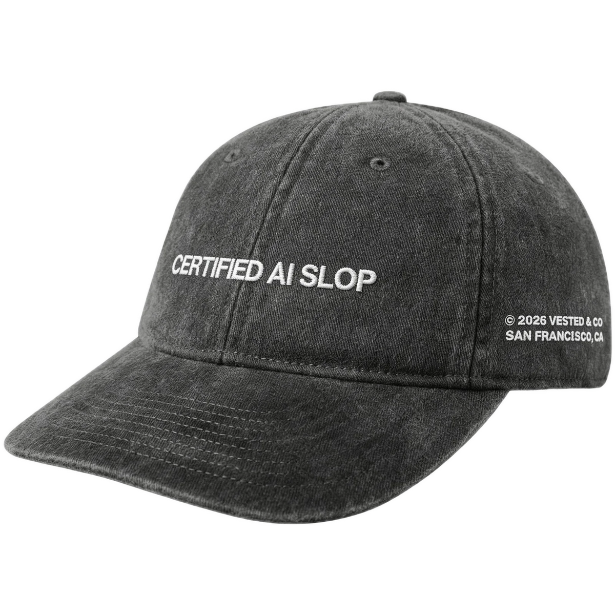 CERTIFIED AI SLOP cap, Heather Gray