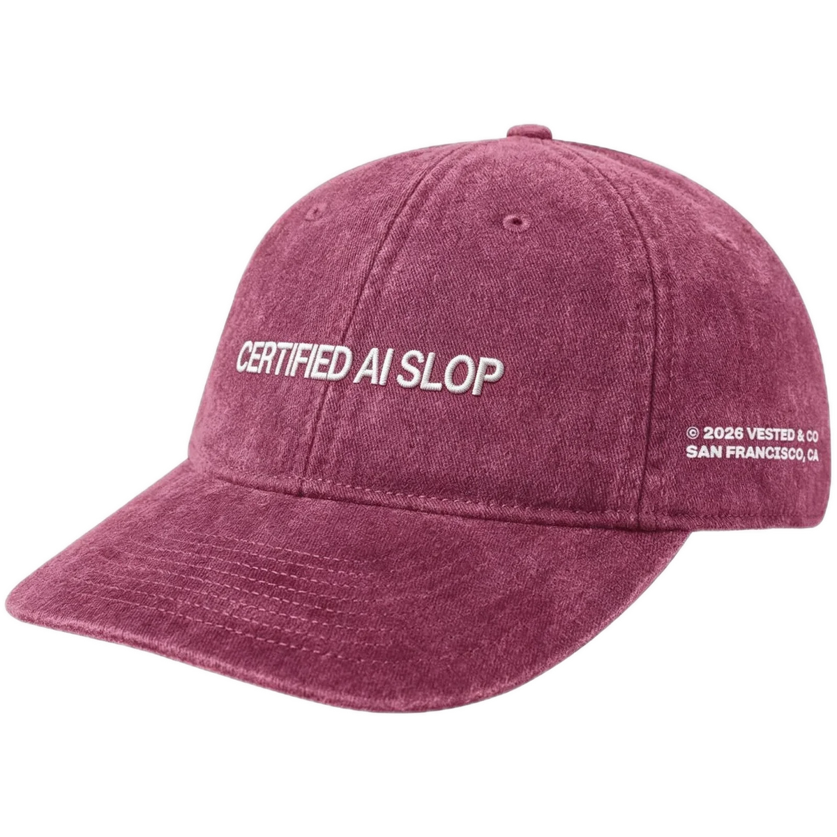 CERTIFIED AI SLOP cap, Burgundy