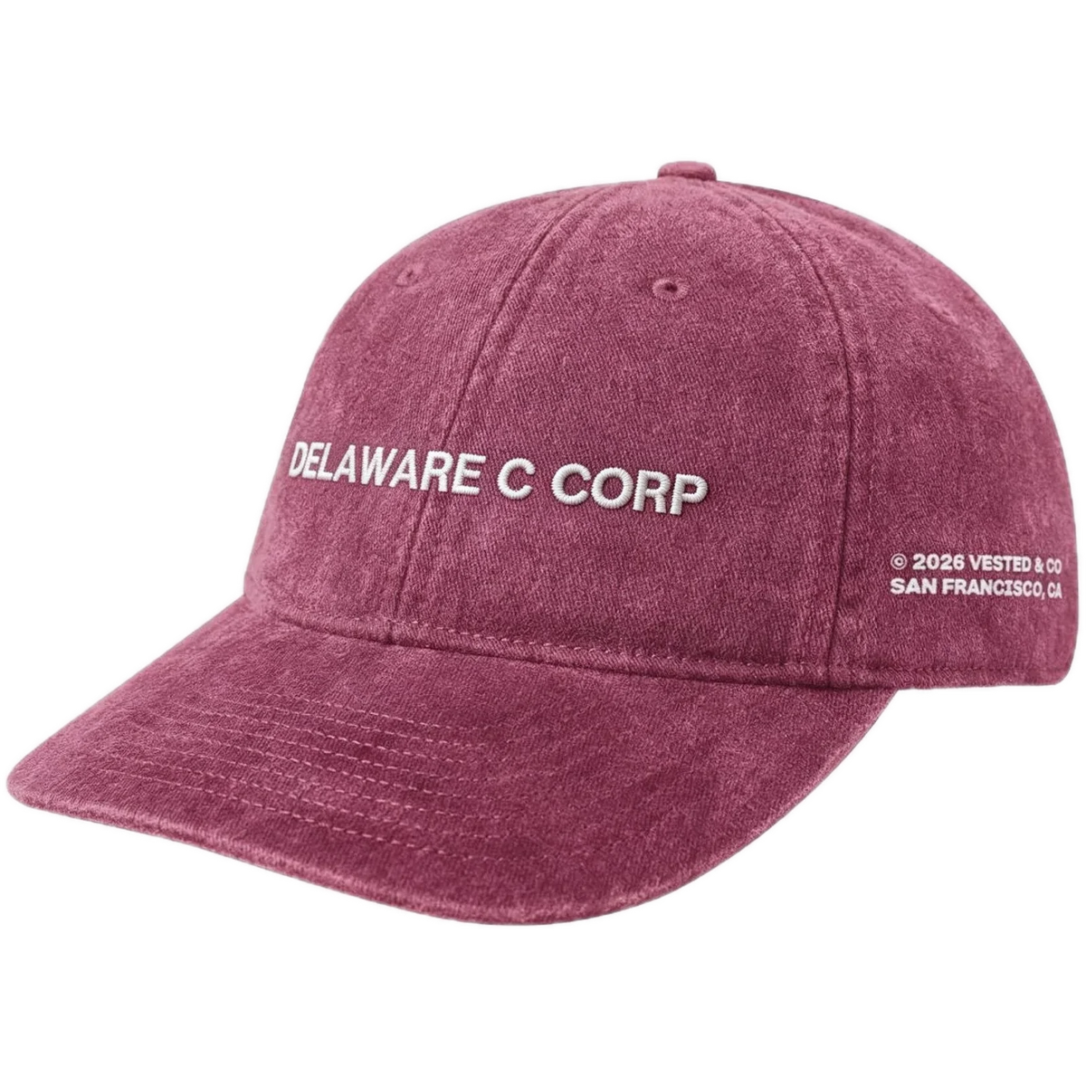 DELAWARE C CORP cap, Burgundy