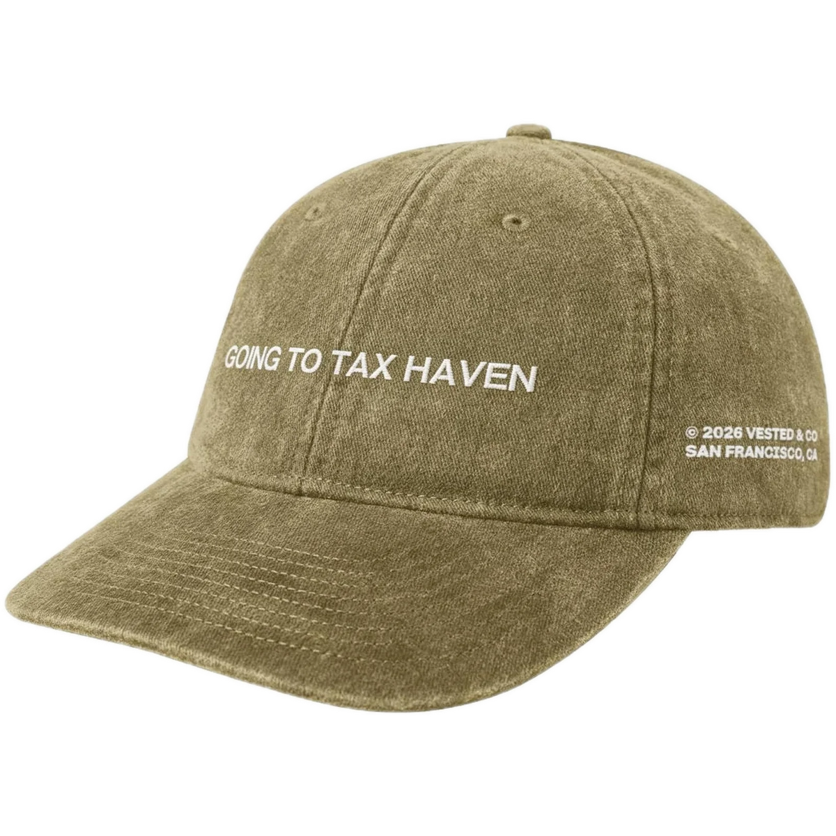 GOING TO TAX HAVEN cap, Sage Green