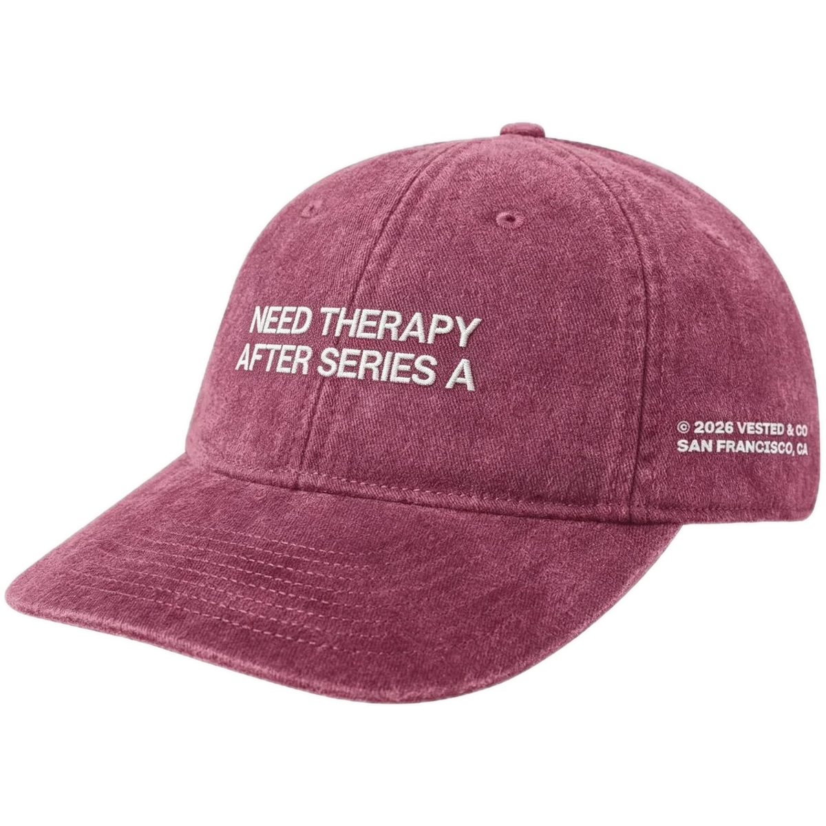 NEED THERAPY AFTER SERIES A cap, Burgundy