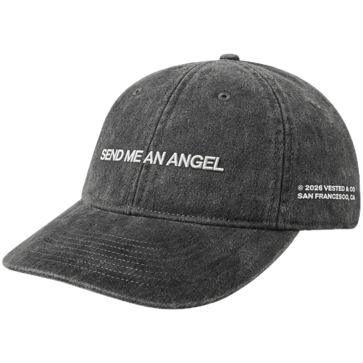 SEND ME AN ANGEL cap, Heather Gray