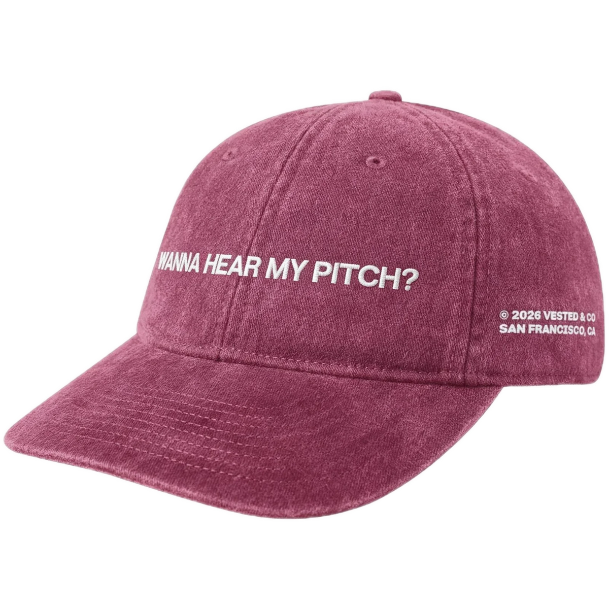 WANNA HEAR MY PITCH? cap, Burgundy